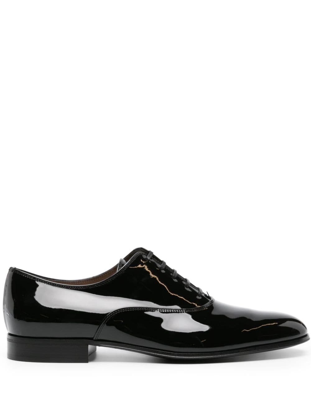 Gianvito Rossi Vittorio patent-leather Oxford shoes - Black von Gianvito Rossi