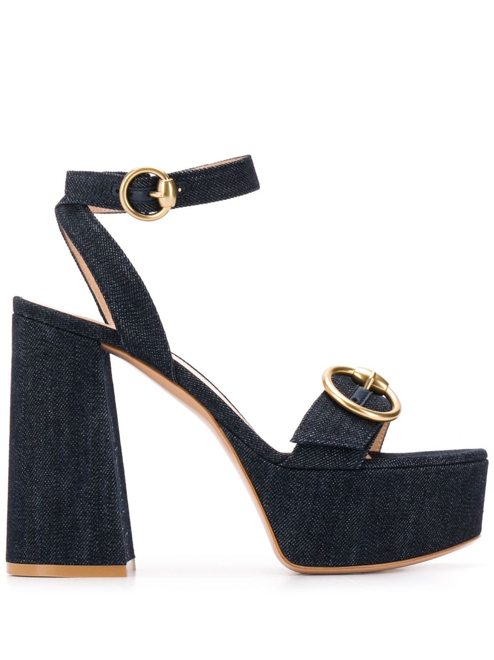 Gianvito Rossi Zandra denim sandals - Blue von Gianvito Rossi