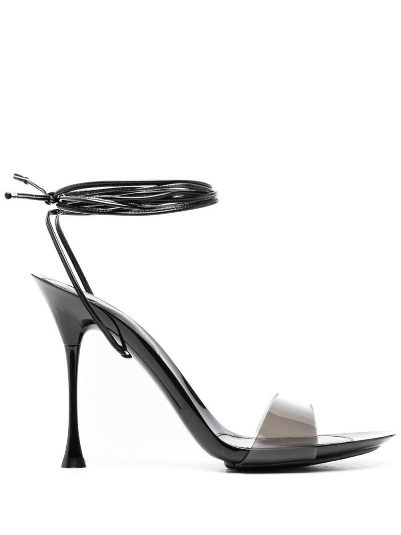 Gianvito Rossi Spice 100mm tie-fastening sandals - Black von Gianvito Rossi