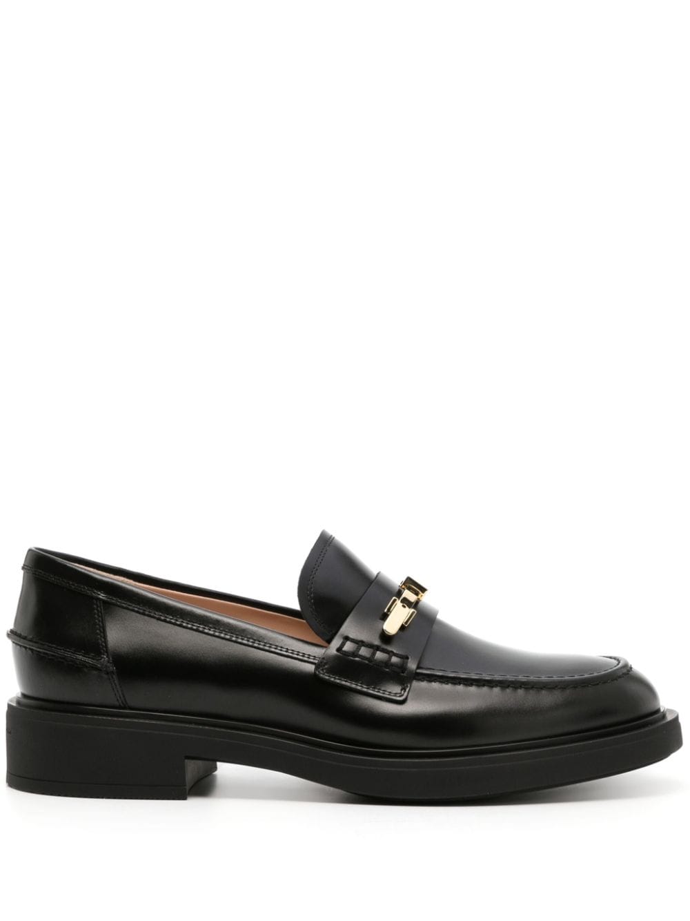 Gianvito Rossi buckle-detail leather loafers - Black von Gianvito Rossi