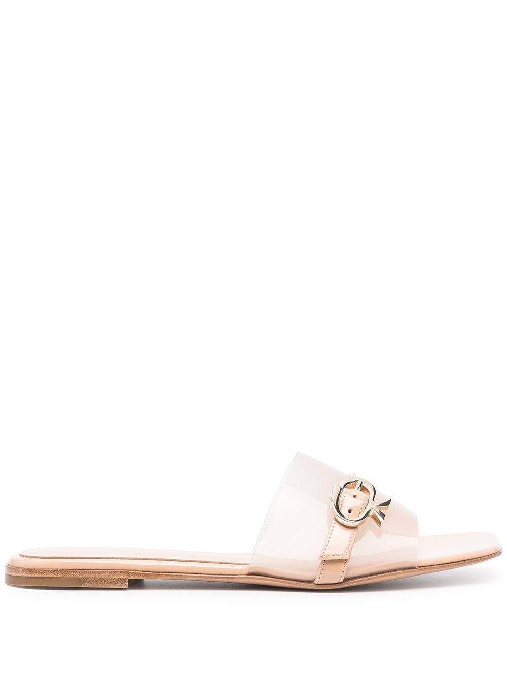 Gianvito Rossi buckle-detail square-toe sandals - Neutrals von Gianvito Rossi