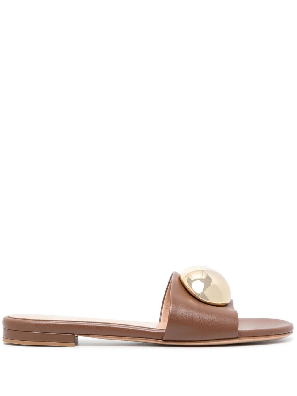 Gianvito Rossi embellished leather sandals - Brown von Gianvito Rossi