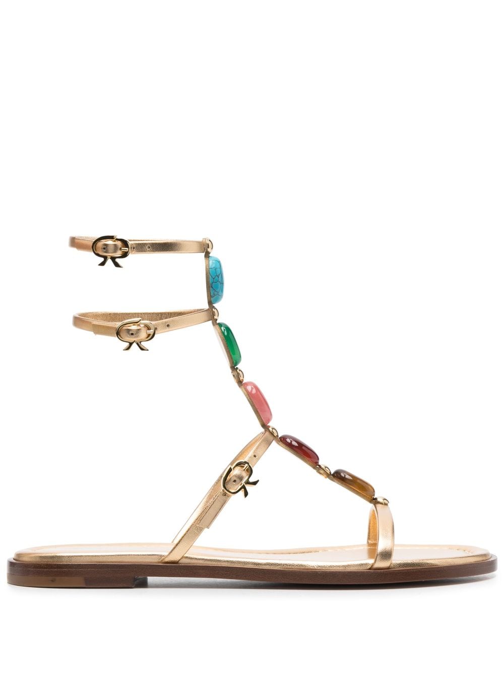 Gianvito Rossi Shanti 05 flat gladiator sandals - Gold von Gianvito Rossi