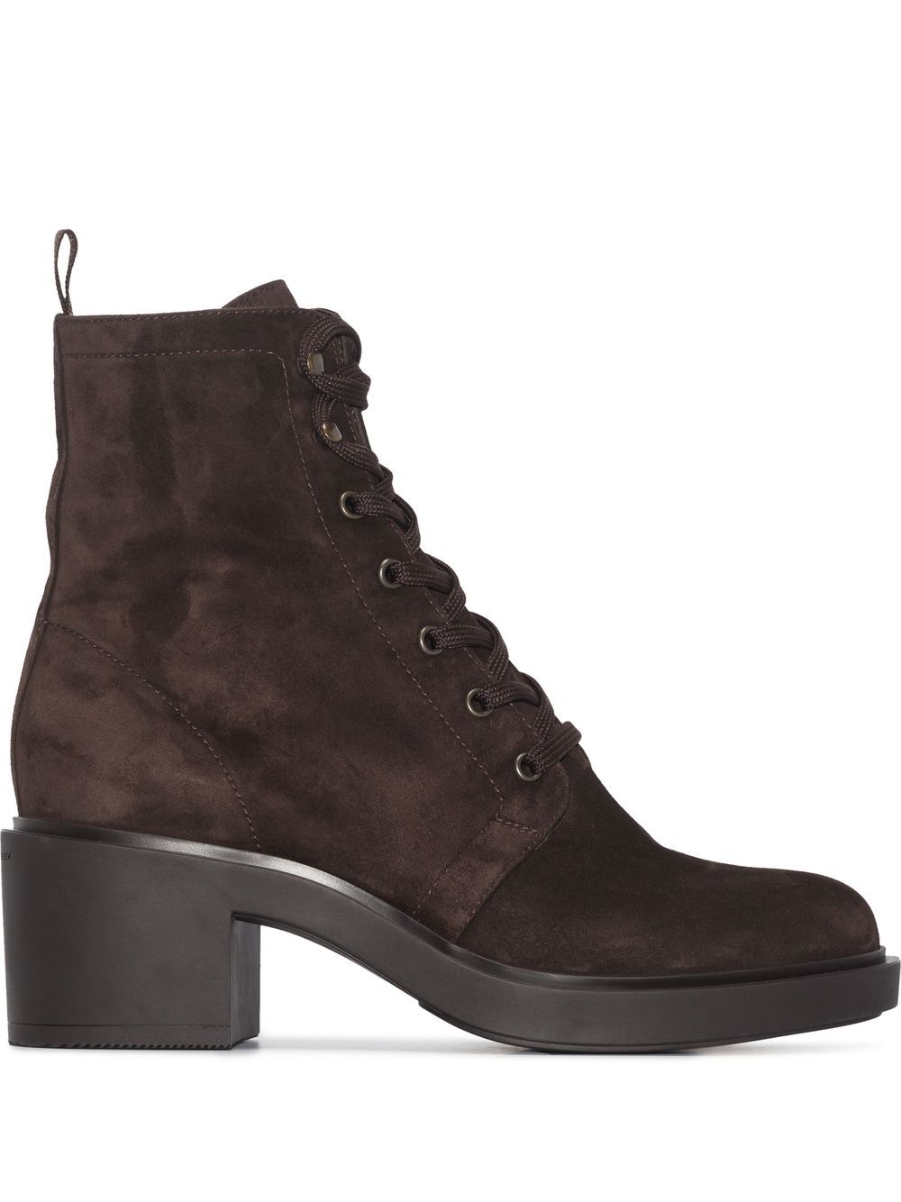 Gianvito Rossi Foster 45mm suede lace-up boots - Brown von Gianvito Rossi