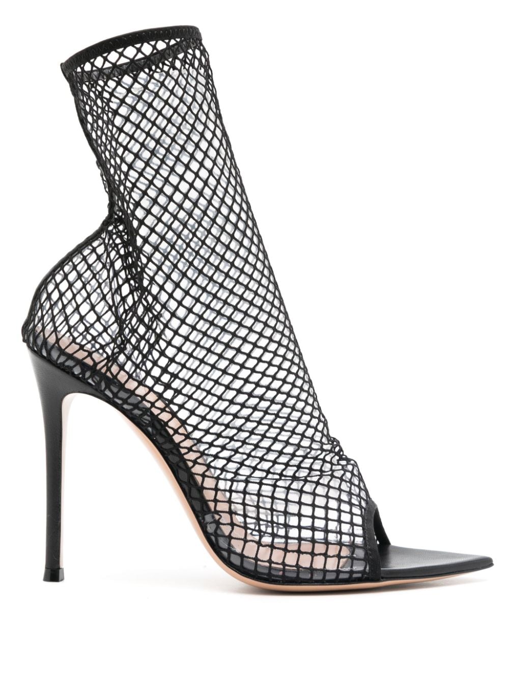 Gianvito Rossi mesh-design pointed-toe boots - Black von Gianvito Rossi