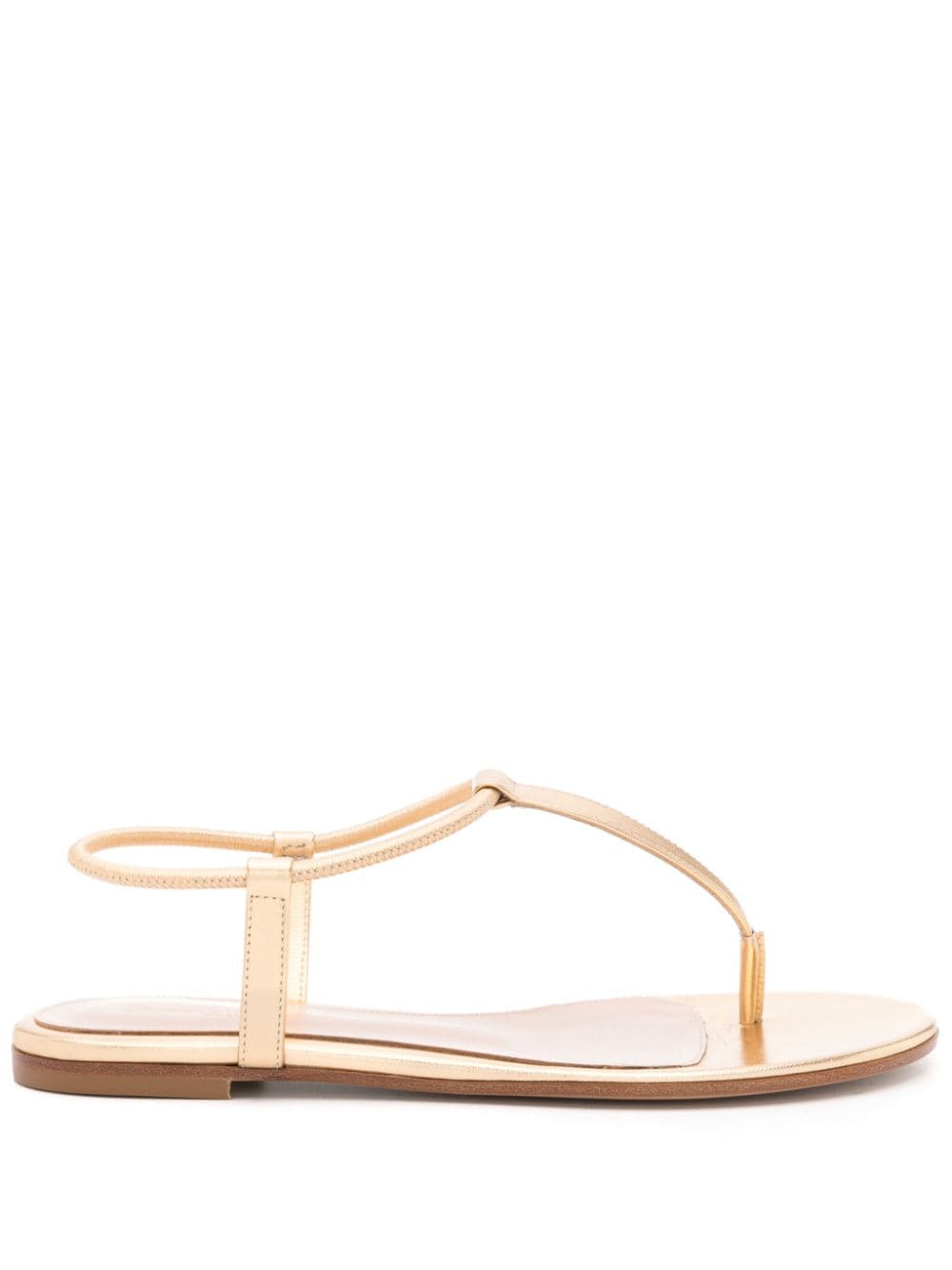 Gianvito Rossi metallic thong-strap sandals - Gold von Gianvito Rossi