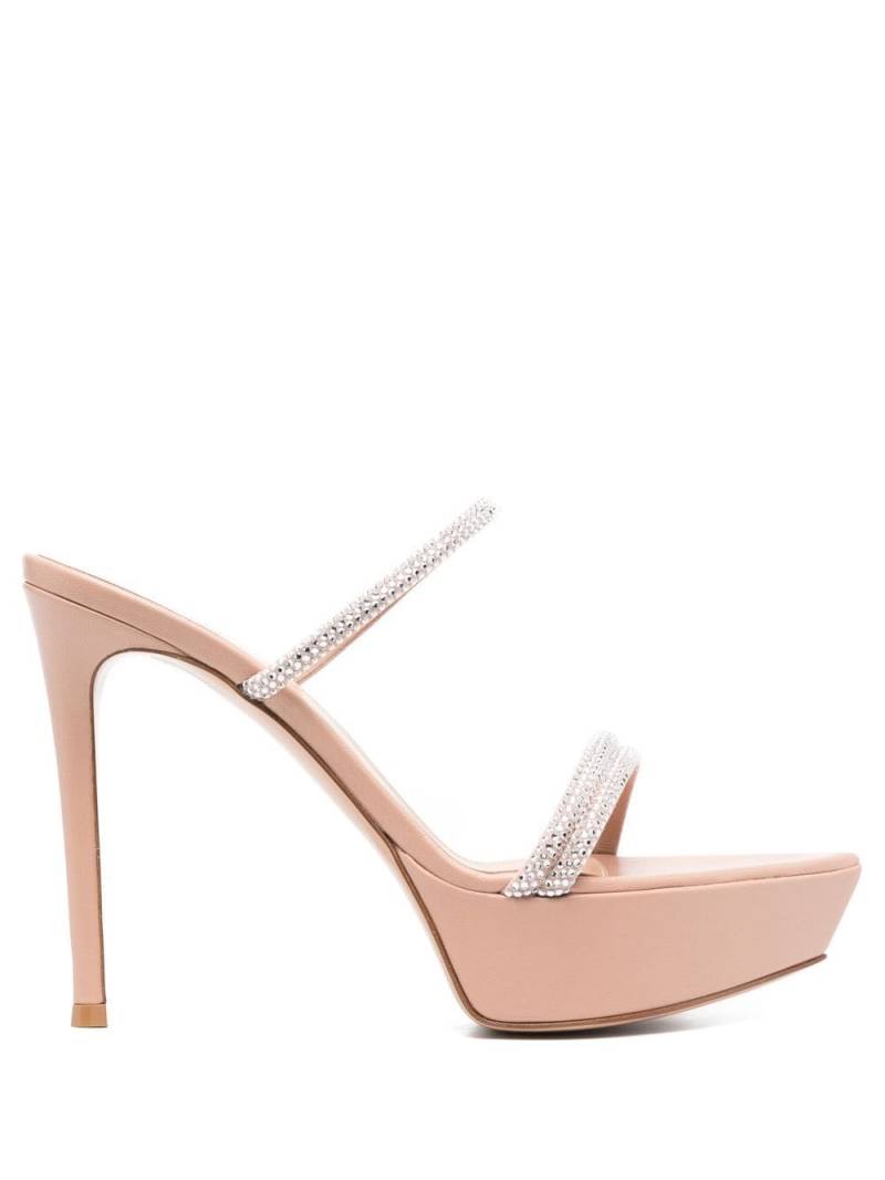 Gianvito Rossi Canne platform slip-on sandals - Neutrals von Gianvito Rossi