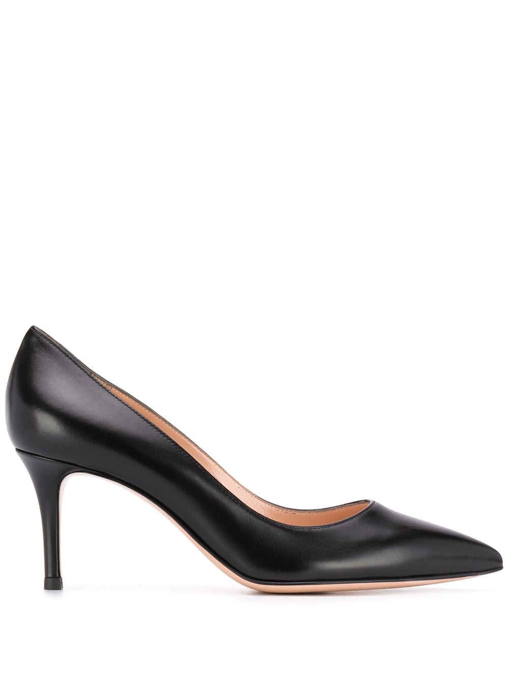 Gianvito Rossi pointed mid-heel pumps - Black von Gianvito Rossi