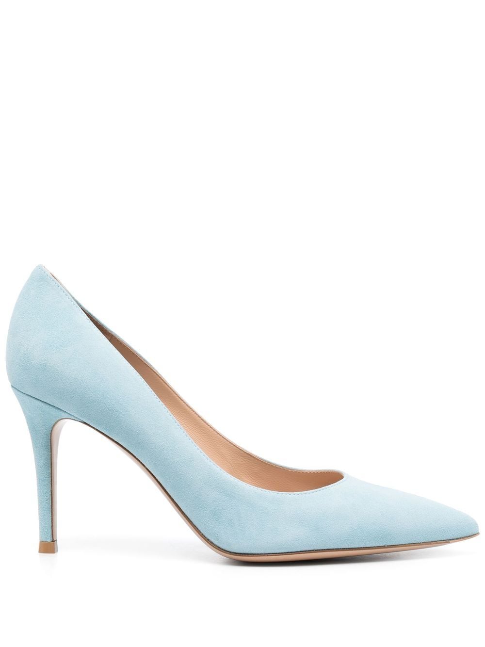 Gianvito Rossi pointed toe suede pumps - Blue von Gianvito Rossi