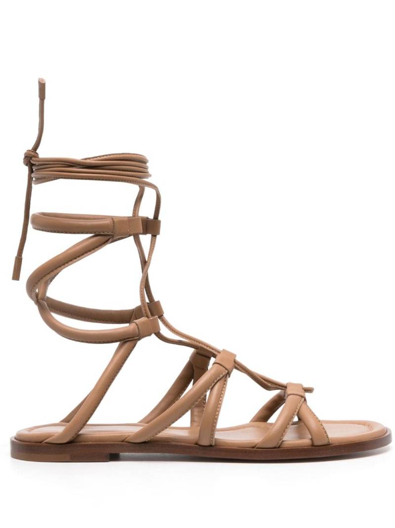 Gianvito Rossi tie-detail sandals - Neutrals von Gianvito Rossi