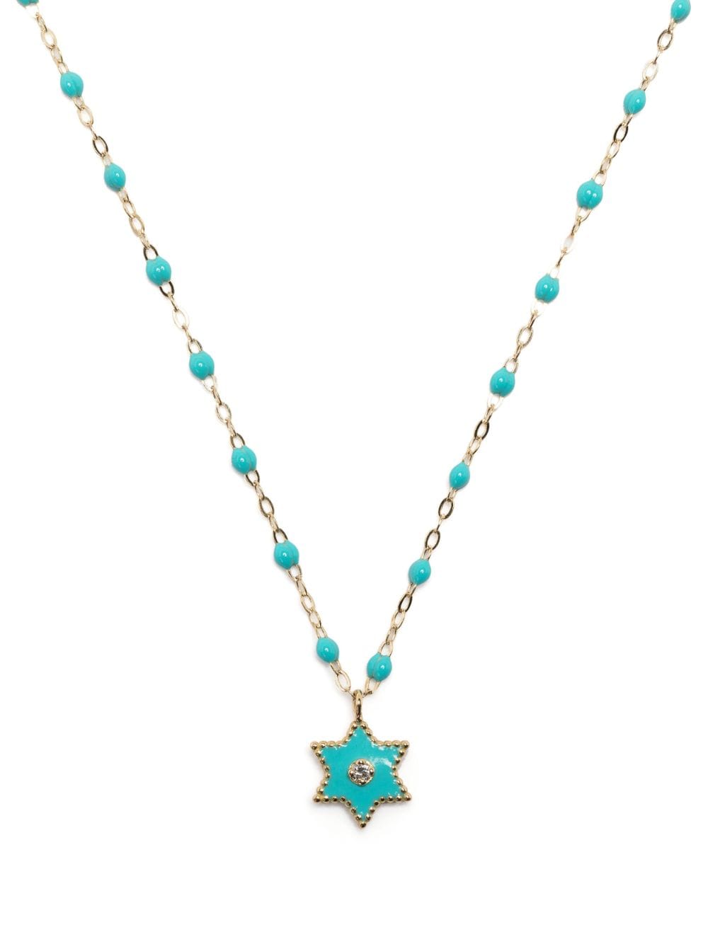 Gigi Clozeau 18kt gold Étoile diamond and turquoise necklace - Blue von Gigi Clozeau