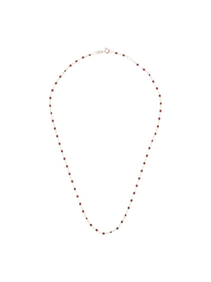 Gigi Clozeau 18kt rose gold beaded necklace - Red von Gigi Clozeau