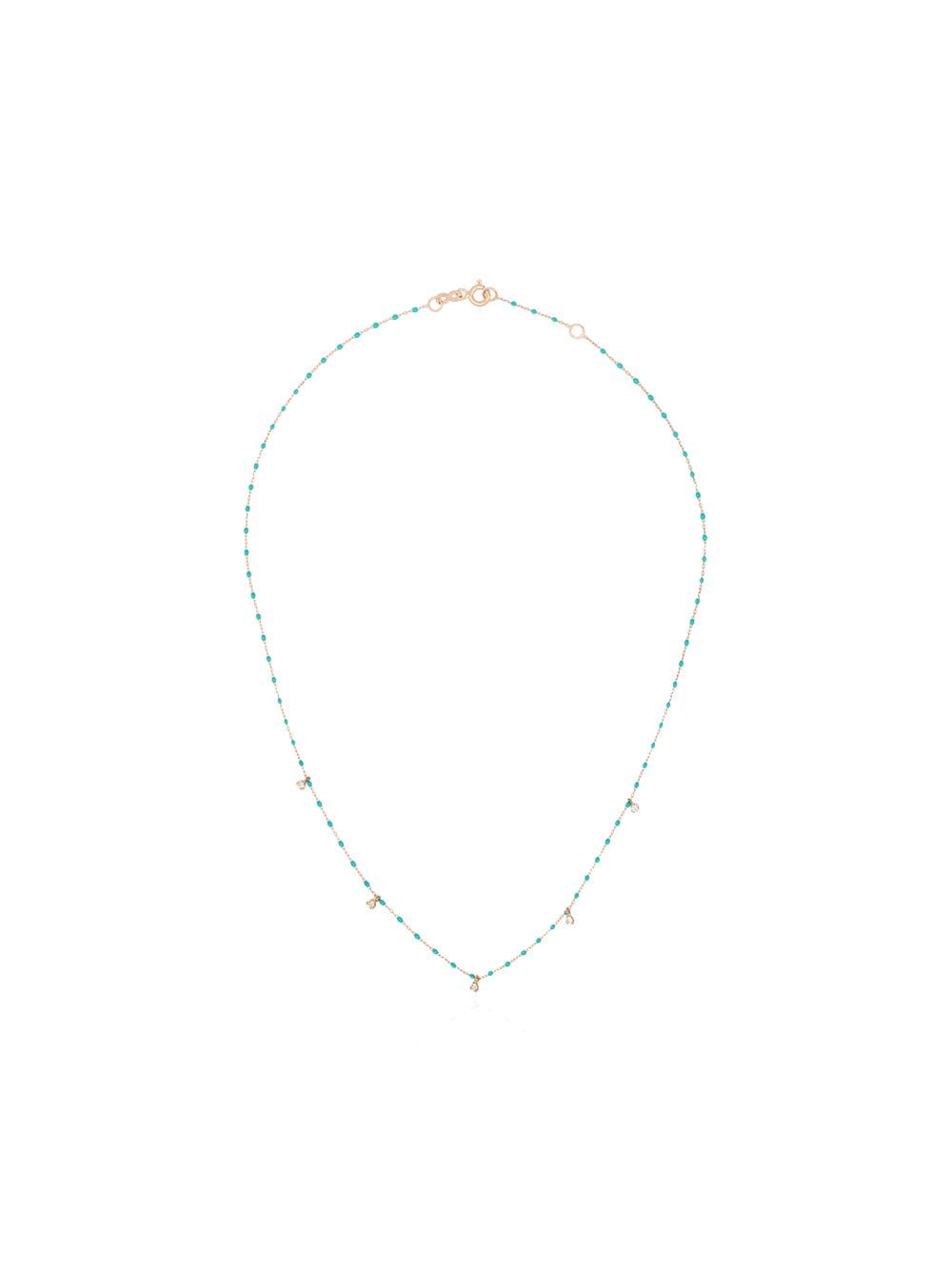 Gigi Clozeau 18kt rose gold diamond beaded necklace von Gigi Clozeau