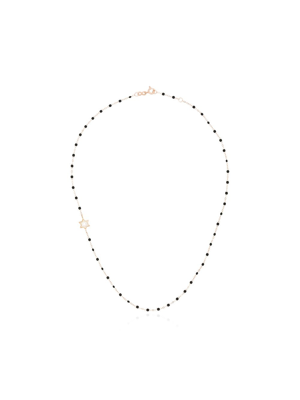 Gigi Clozeau 18kt rose gold diamond star beaded necklace - Pink von Gigi Clozeau