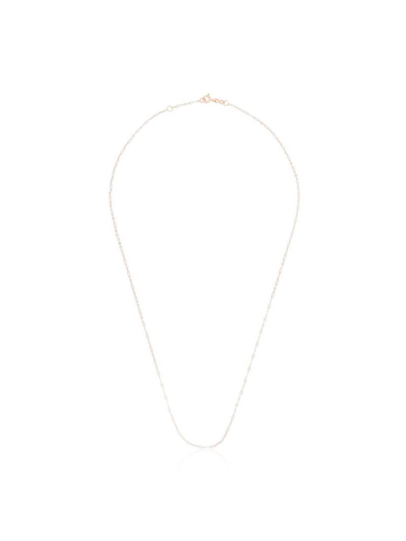 Gigi Clozeau 18kt rose gold white beaded necklace von Gigi Clozeau