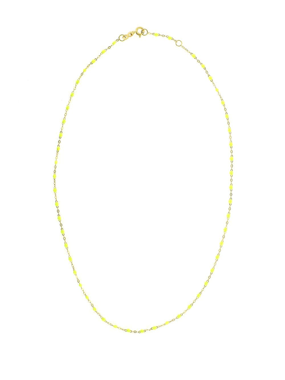 Gigi Clozeau 18kt yellow gold Classic Gigi neon green beaded necklace von Gigi Clozeau