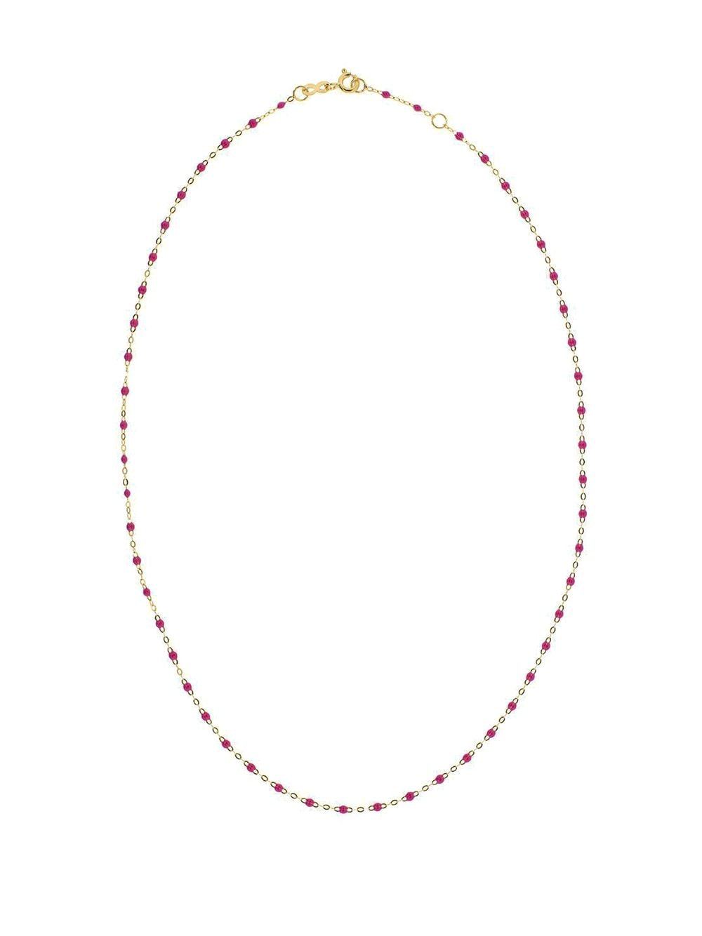 Gigi Clozeau 18kt yellow gold Classic Gigi pink beaded necklace von Gigi Clozeau