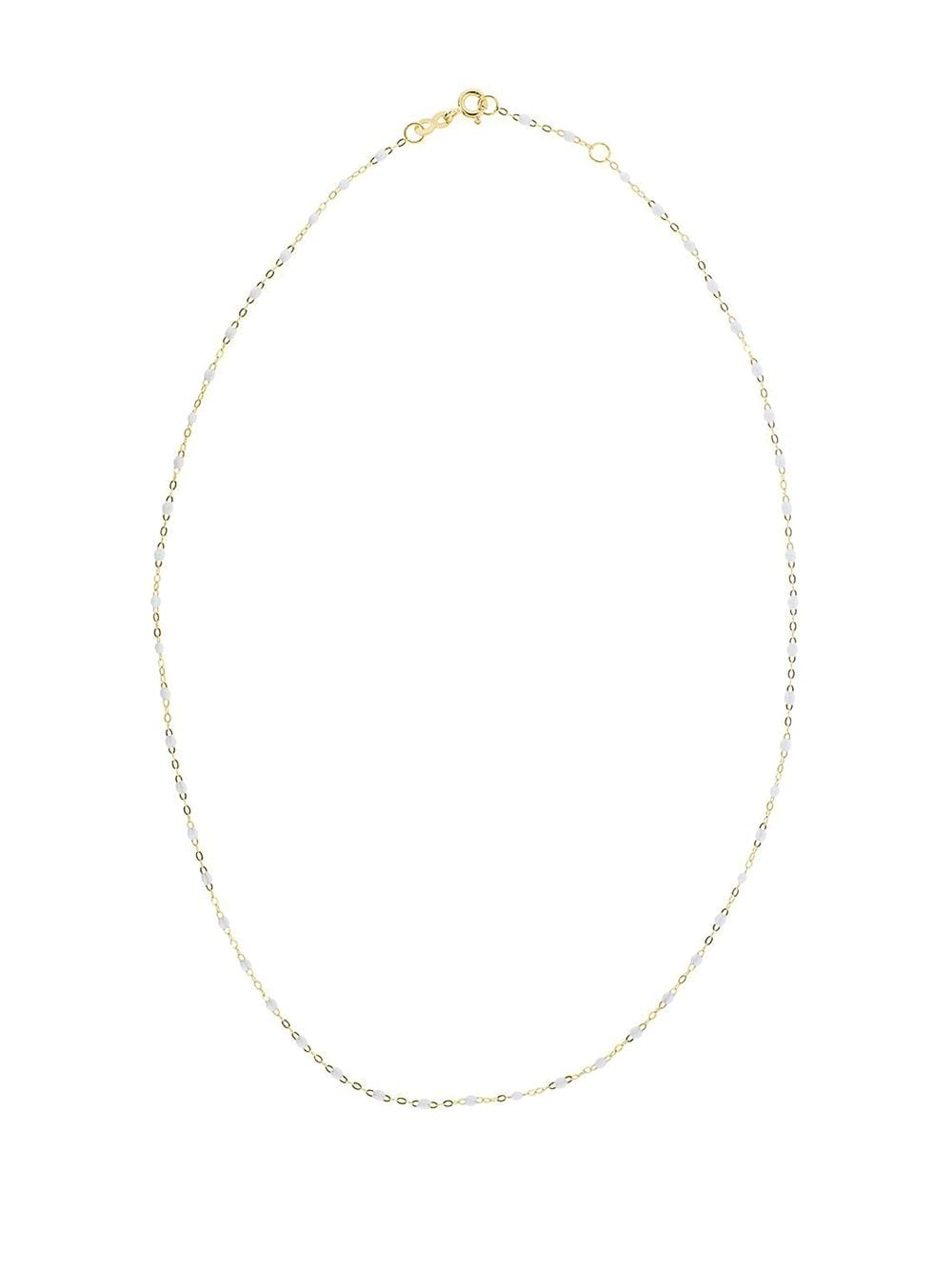 Gigi Clozeau 18kt yellow gold Classic Gigi white beaded necklace von Gigi Clozeau