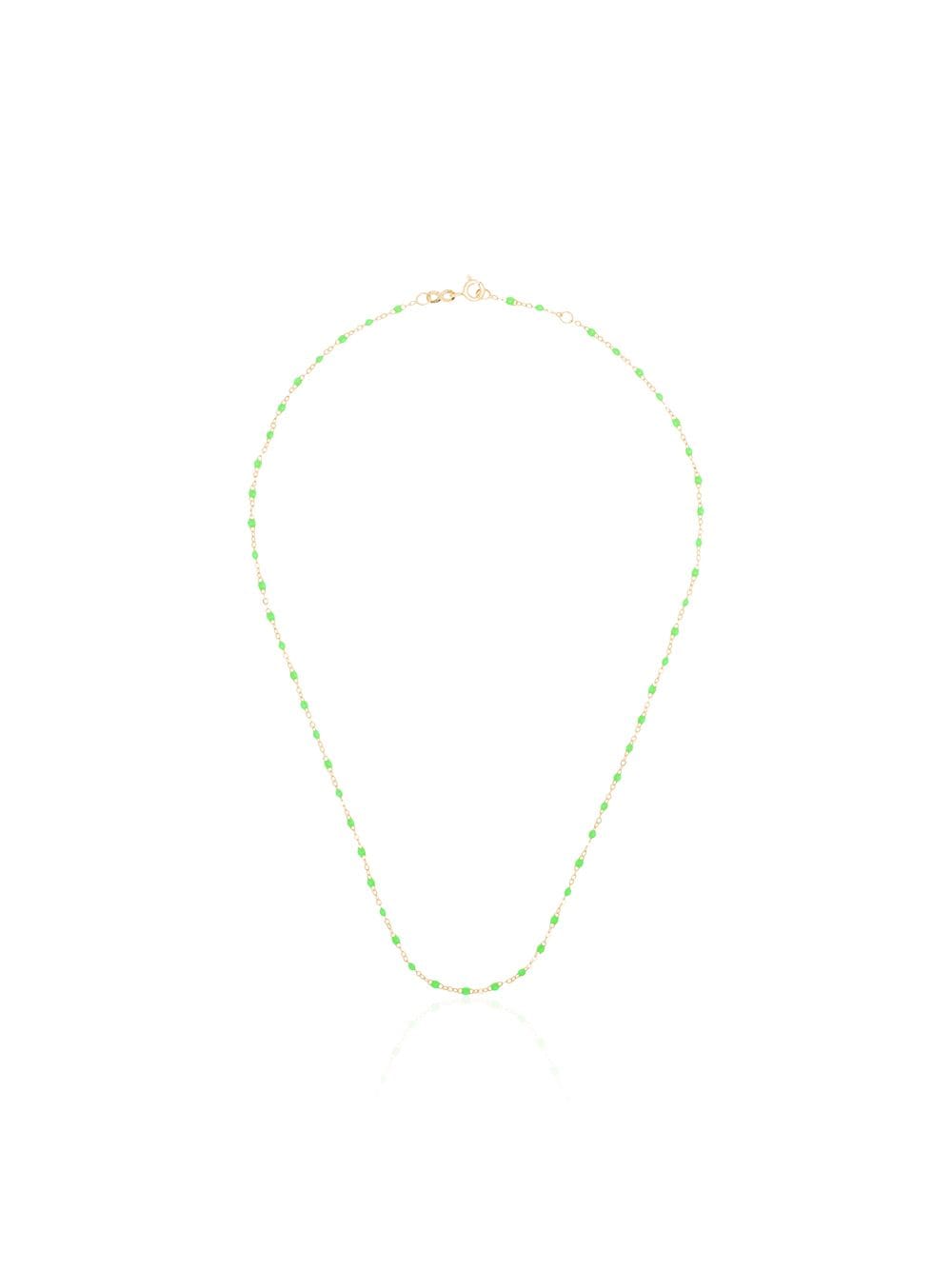 Gigi Clozeau 18kt yellow gold and green beaded necklace von Gigi Clozeau