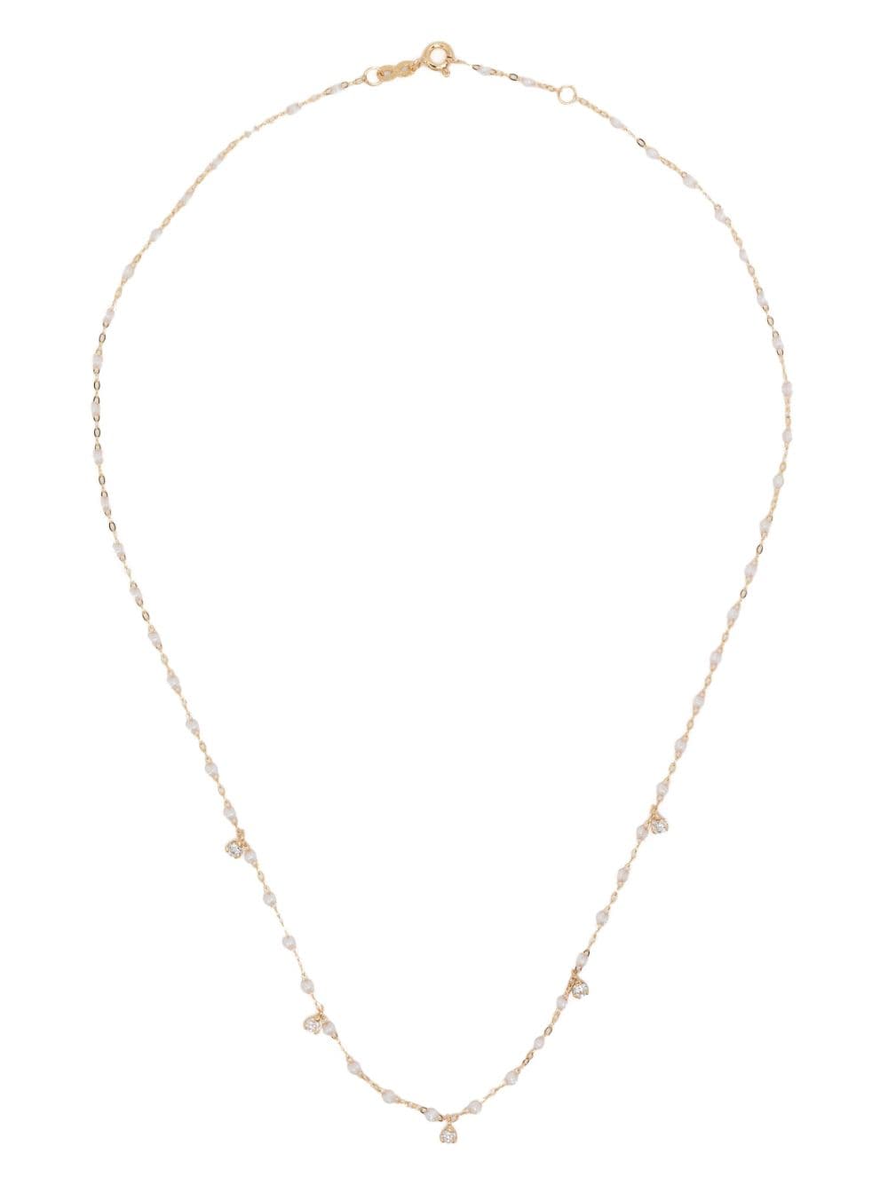 Gigi Clozeau 18kt yellow gold opal and diamond necklace - White von Gigi Clozeau