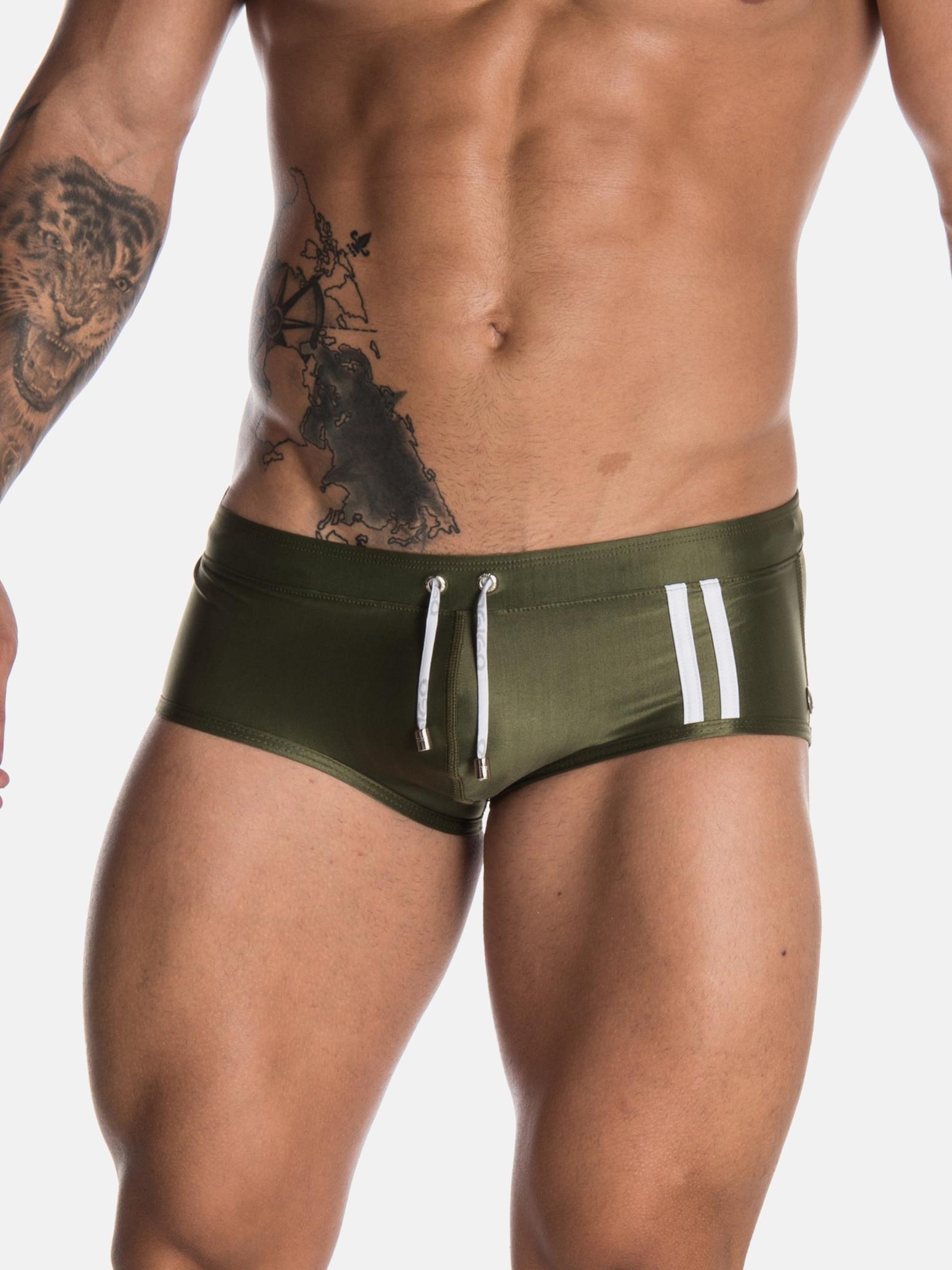 Badeshorts Naval Herren Militärgrün XL von Gigo