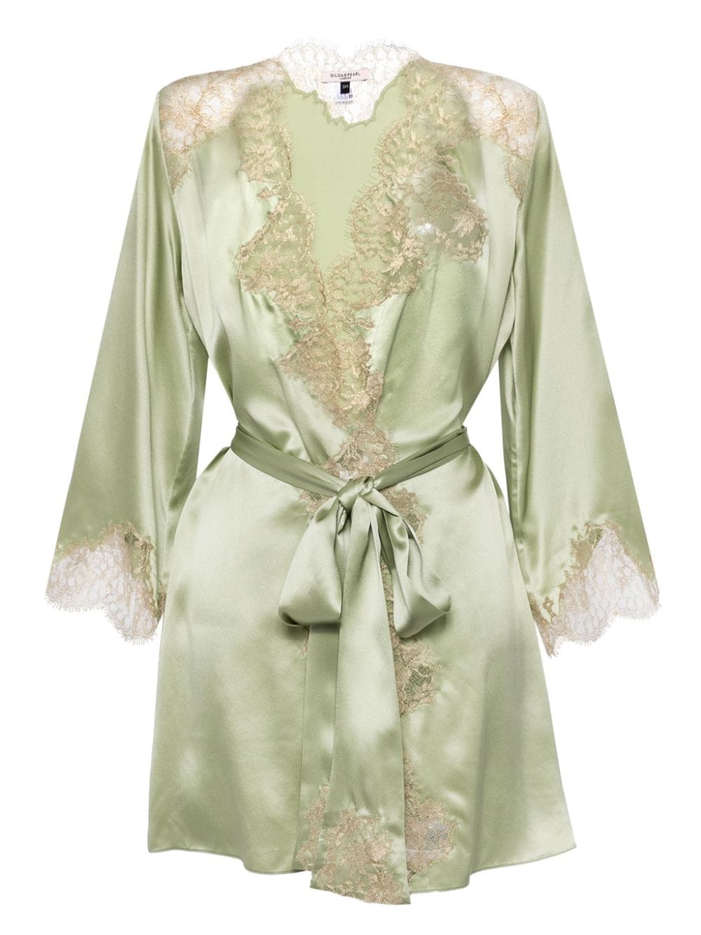 Gilda & Pearl Cocktail Hour silk robe - Green von Gilda & Pearl