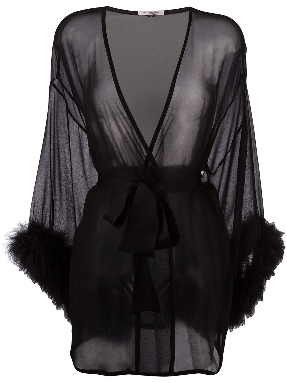 Gilda & Pearl Diana sheer robe - Black von Gilda & Pearl