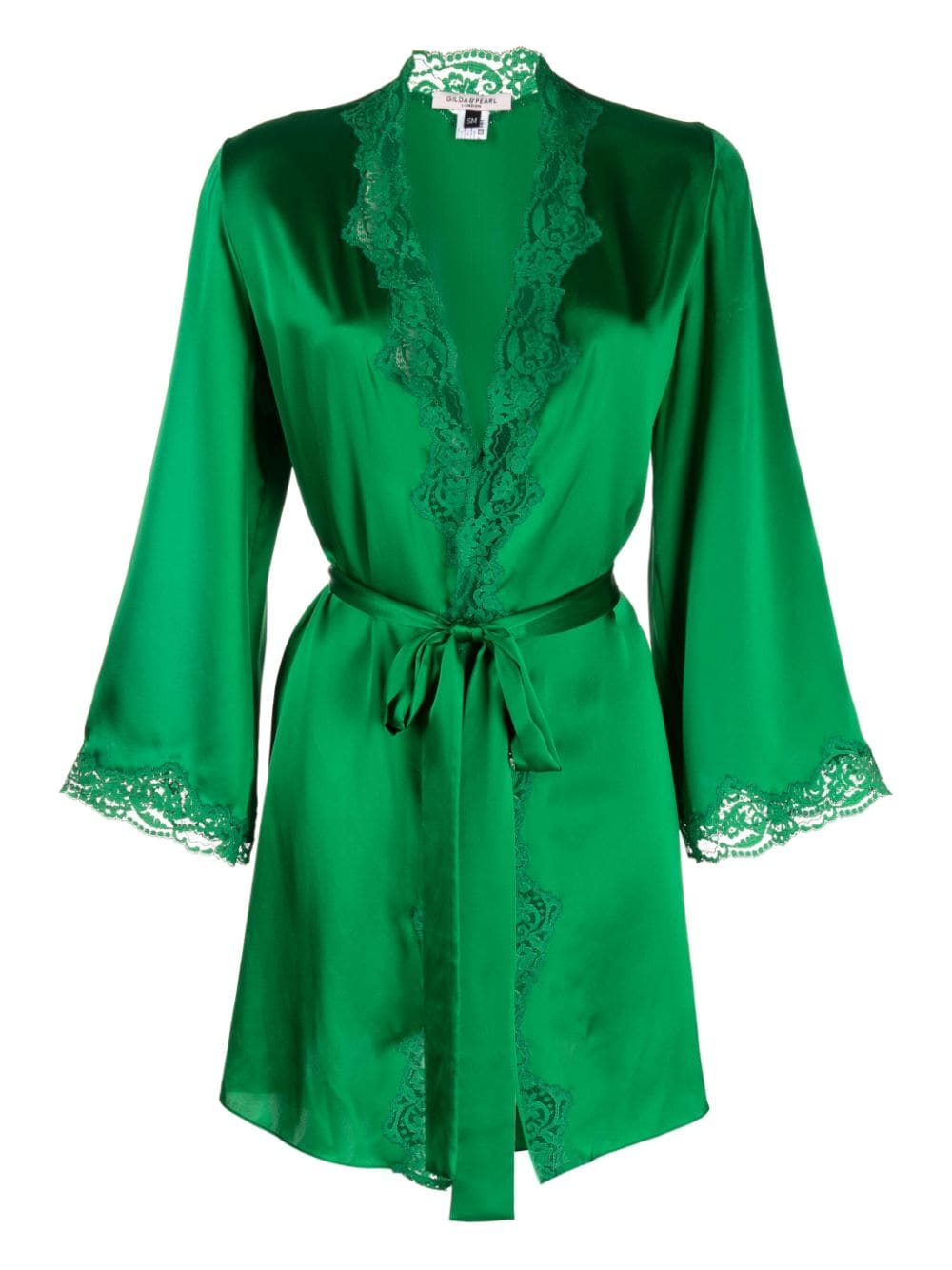 Gilda & Pearl Emeralds In My Boudoir silk robe - Green von Gilda & Pearl