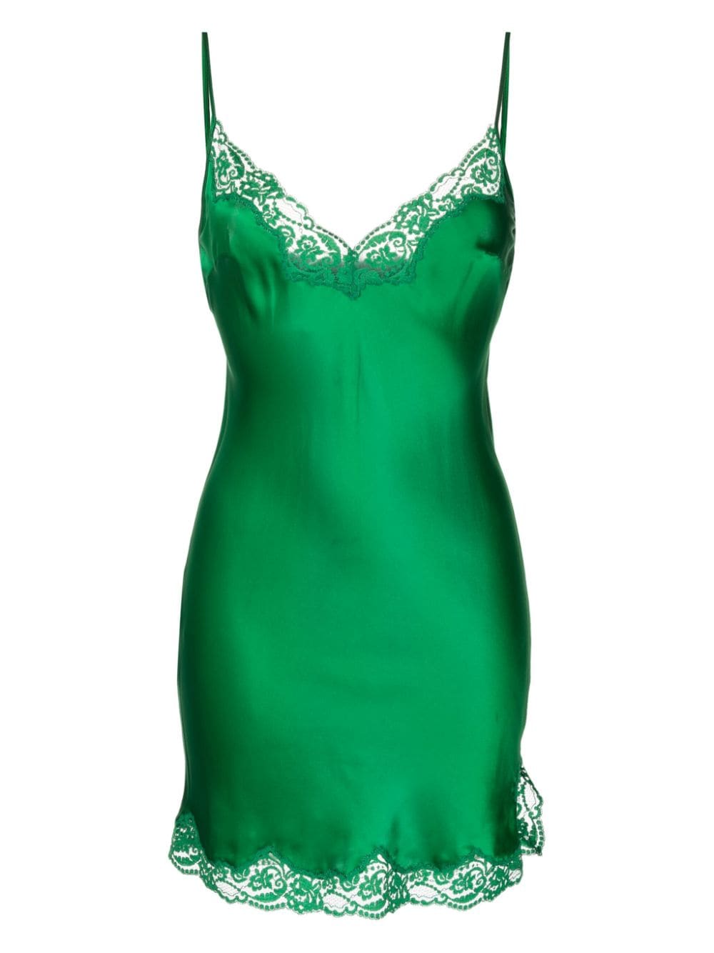 Gilda & Pearl Emeralds In My Boudoir silk slip dress - Green von Gilda & Pearl