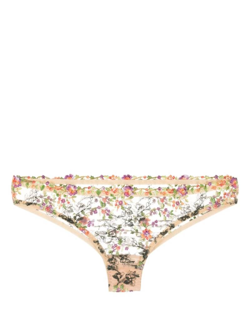 Gilda & Pearl Fiori lace briefs - Brown von Gilda & Pearl