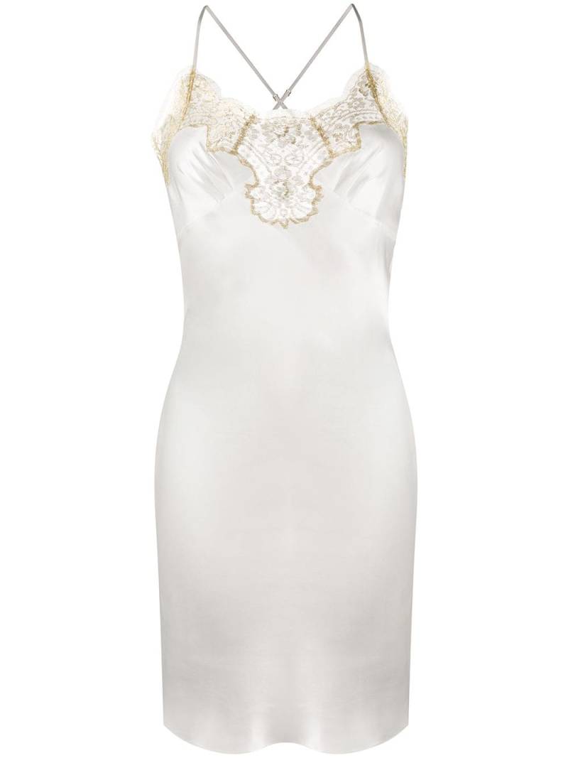 Gilda & Pearl Gina short slip dress - White von Gilda & Pearl