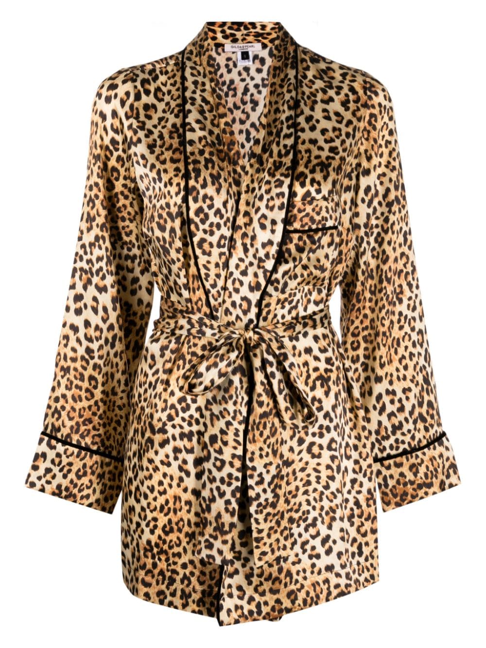 Gilda & Pearl Golden Hollywood silk robe - Brown von Gilda & Pearl