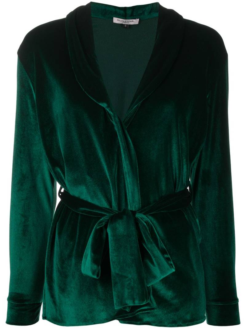 Gilda & Pearl Sara Toga velvet pyjamas - Green von Gilda & Pearl