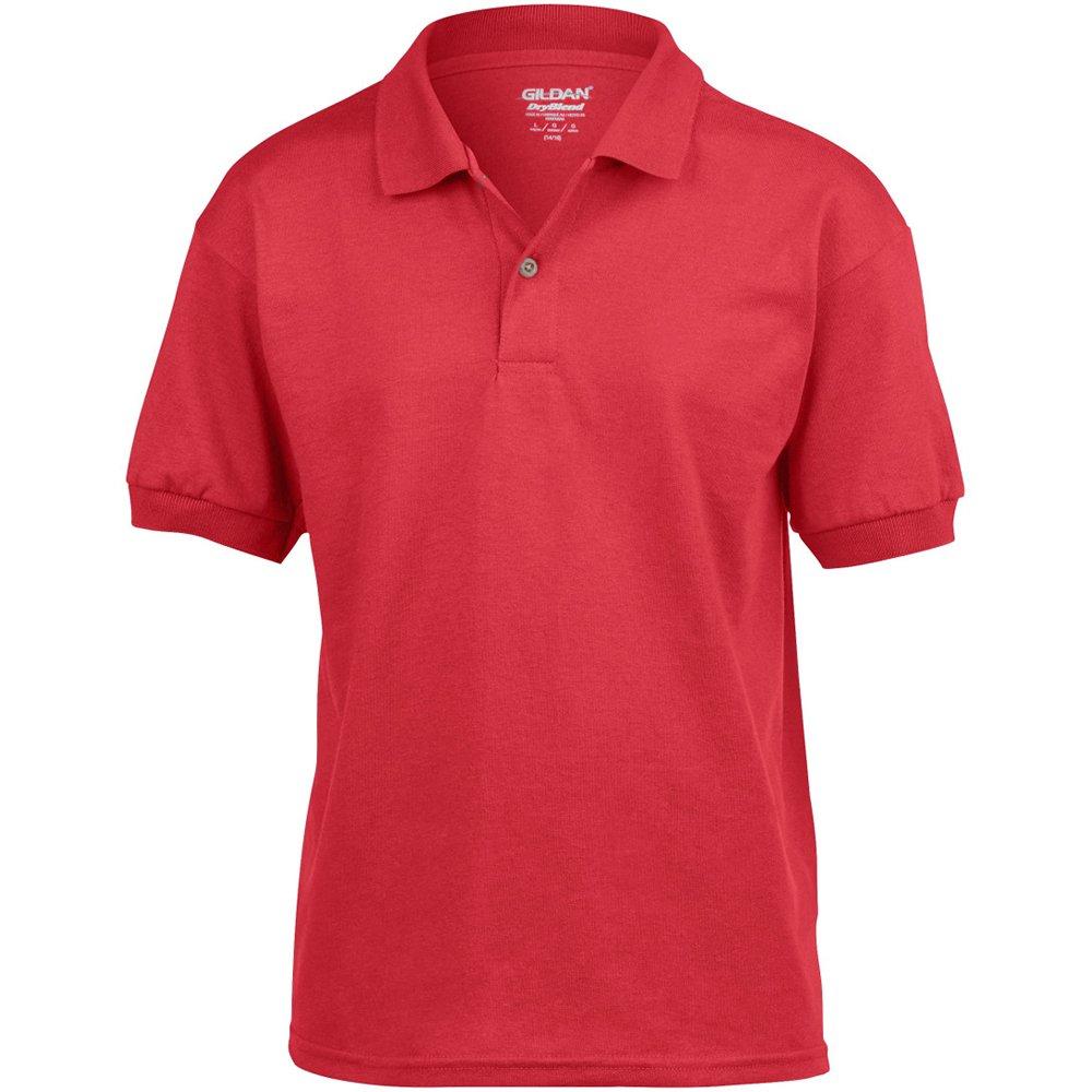 Dryblend Poloshirt Mädchen Rot Bunt XL von Gildan