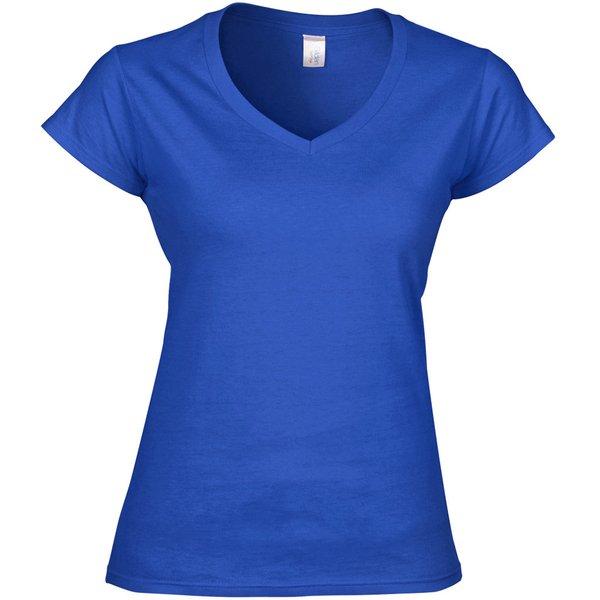 Kurzarm Tshirt Mit Vausschnitt Damen Königsblau M von Gildan