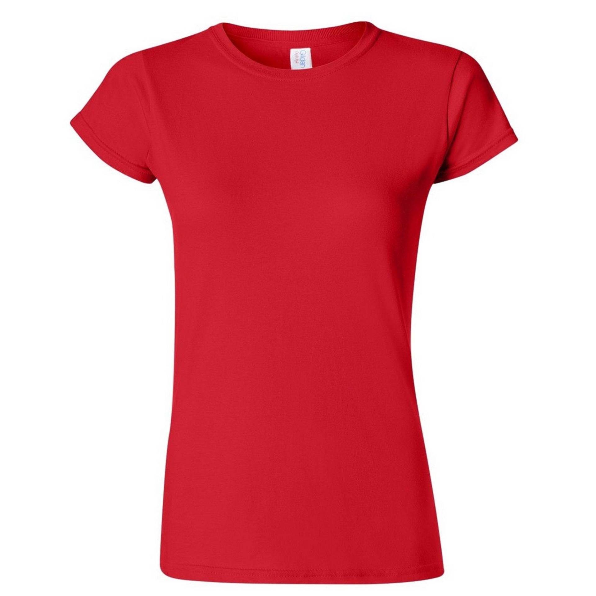 Soft Style Kurzarm Tshirt Damen Rot Bunt M von Gildan