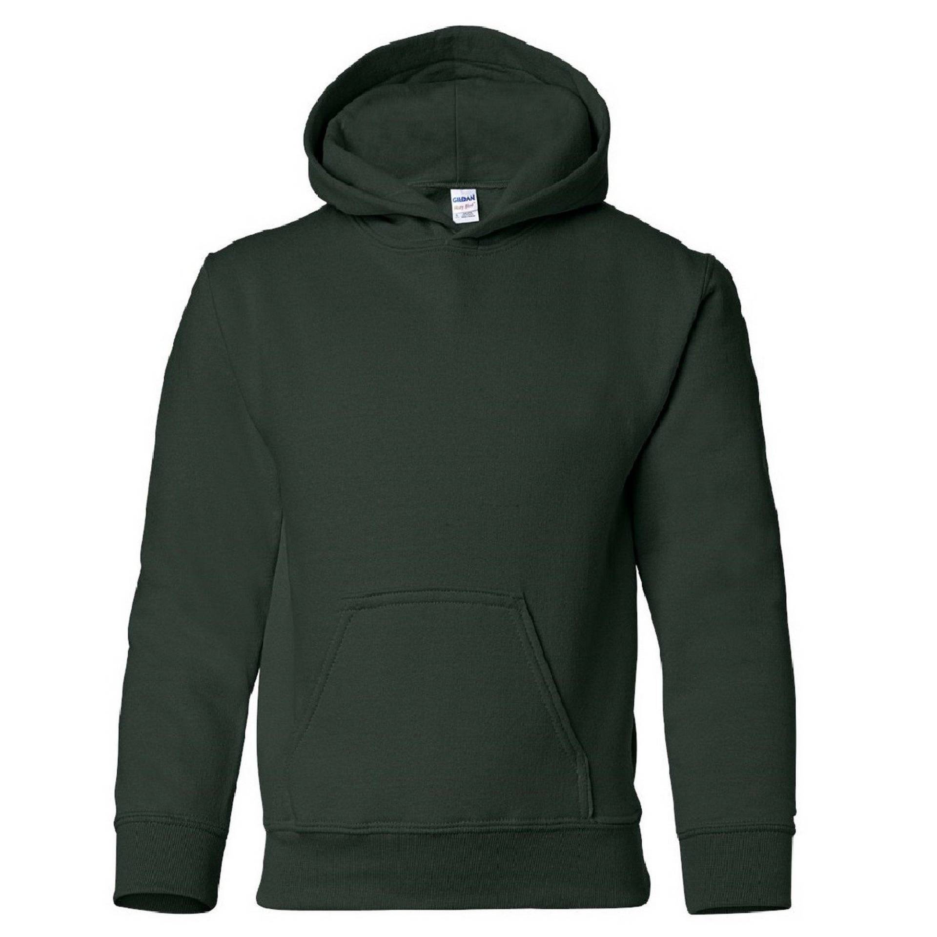 Sweatshirt Mit Kapuze Jungen Waldgrün M von Gildan