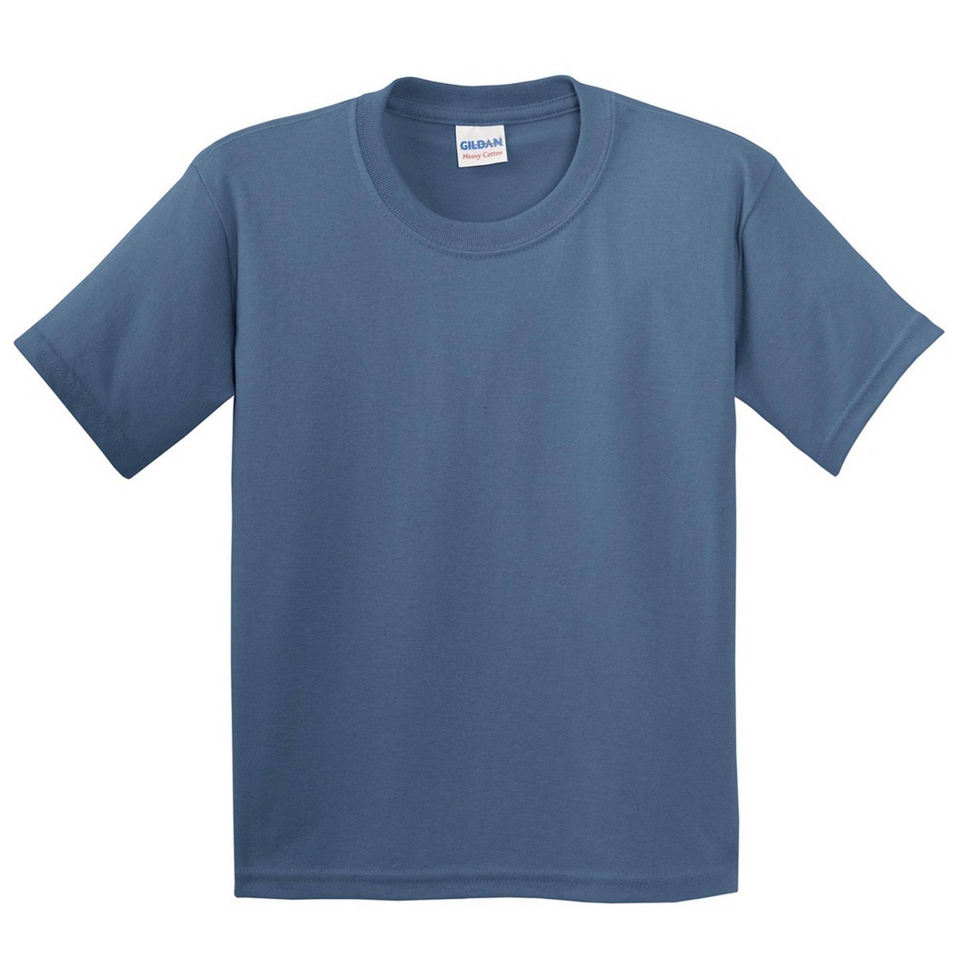 Tshirt Mit Rundhalsausschnitt, Kurzärmlig Jungen Blau L von Gildan
