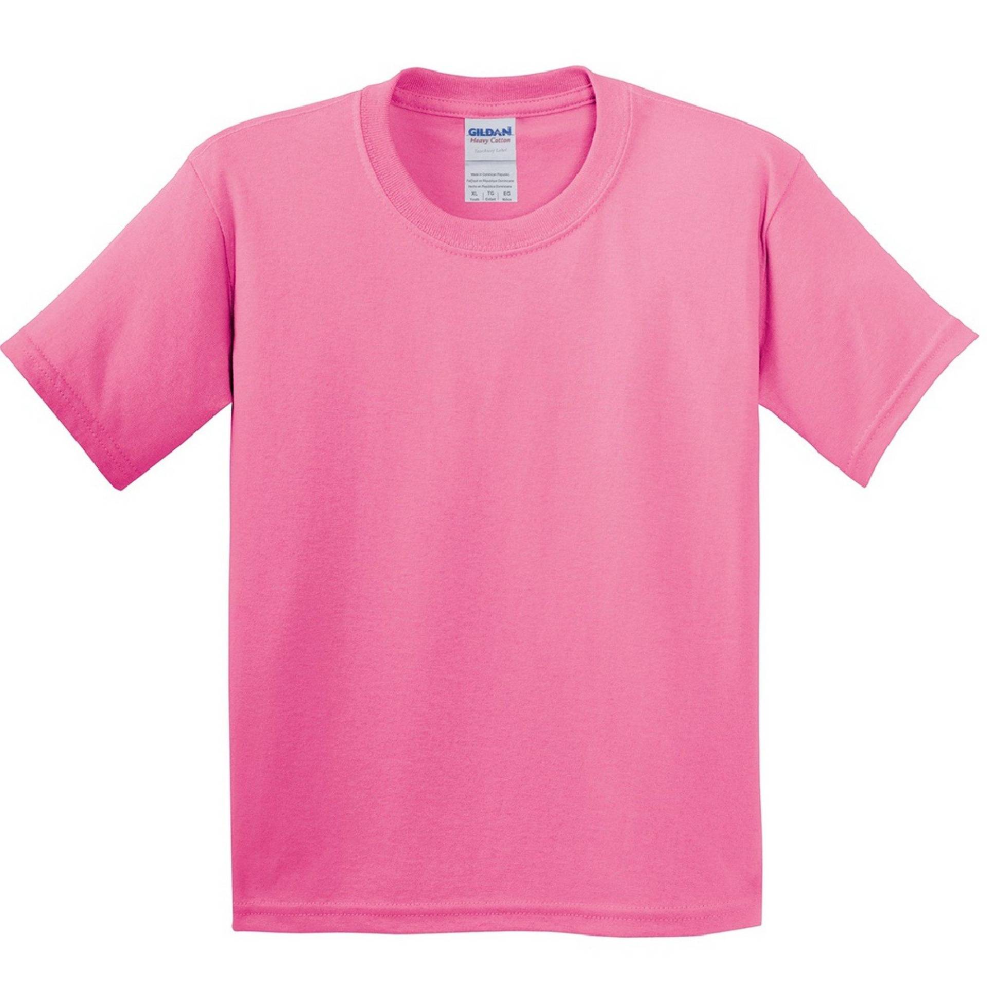 Tshirt Mit Rundhalsausschnitt, Kurzärmlig Jungen Pink M von Gildan