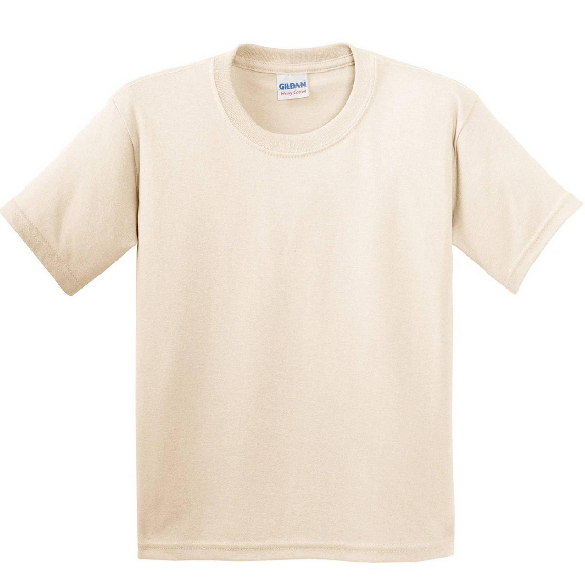 Tshirt Mit Rundhalsausschnitt, Kurzärmlig Jungen Beige XL von Gildan