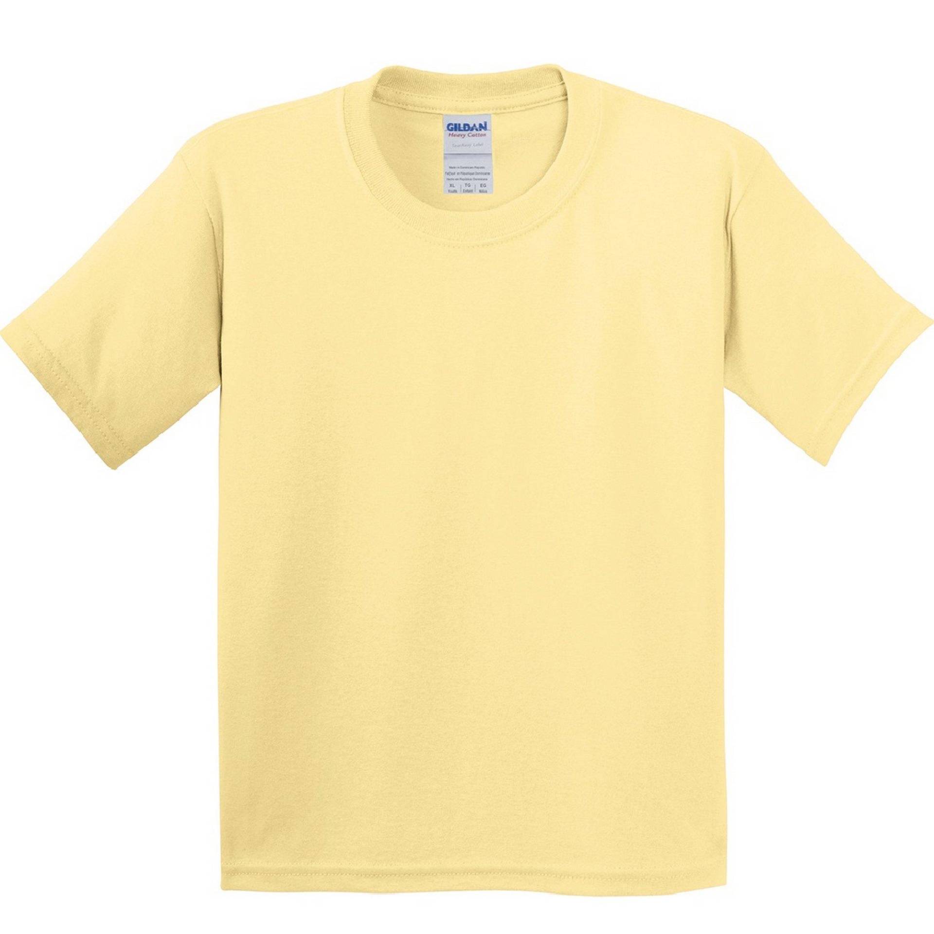 Tshirt Mit Rundhalsausschnitt, Kurzärmlig Jungen Gelb XL von Gildan