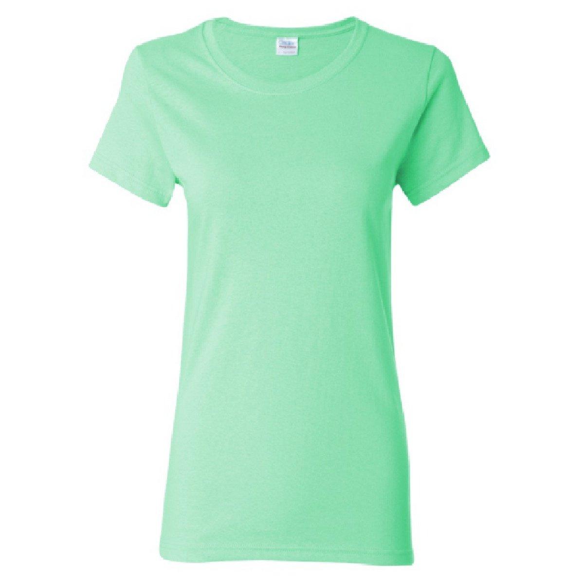 T-shirt, Enganliegend Damen Grün L von Gildan