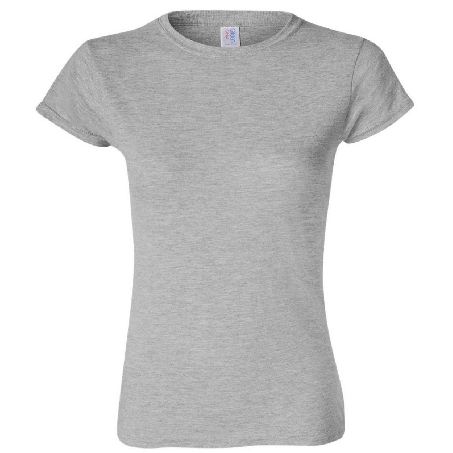 Soft Style Kurzarm Tshirt Damen Grau L von Gildan