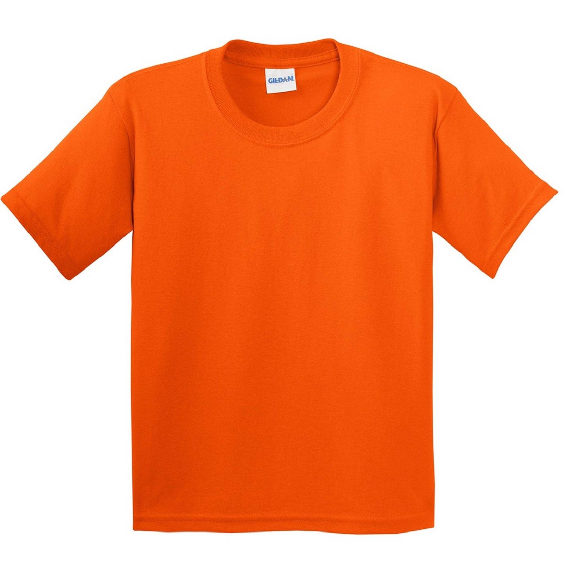 Tshirt Mit Rundhalsausschnitt, Kurzärmlig Jungen Orange M von Gildan