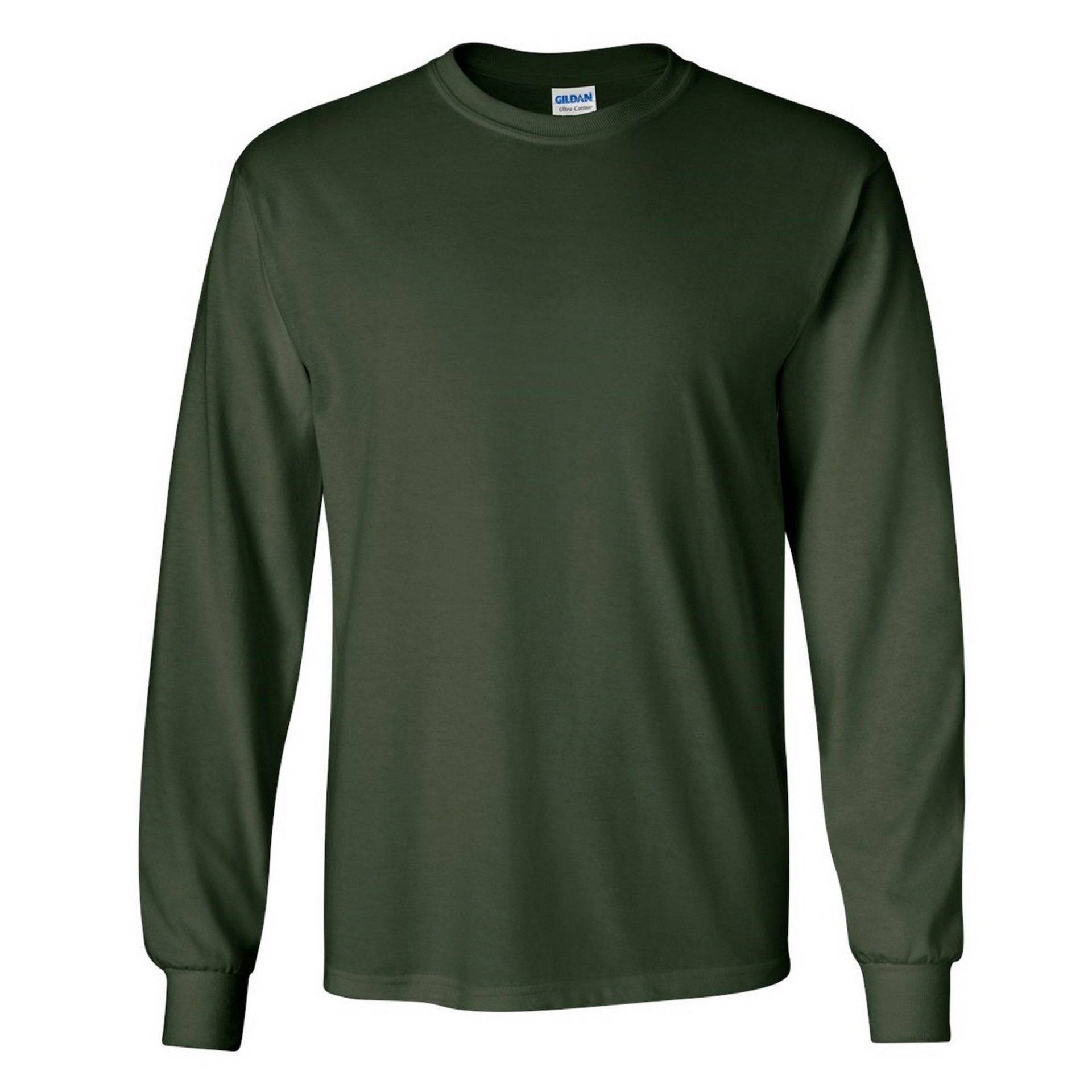 Ultra Tshirt Mit Rundhalsausschnitt, Langärmlig Herren Waldgrün M von Gildan