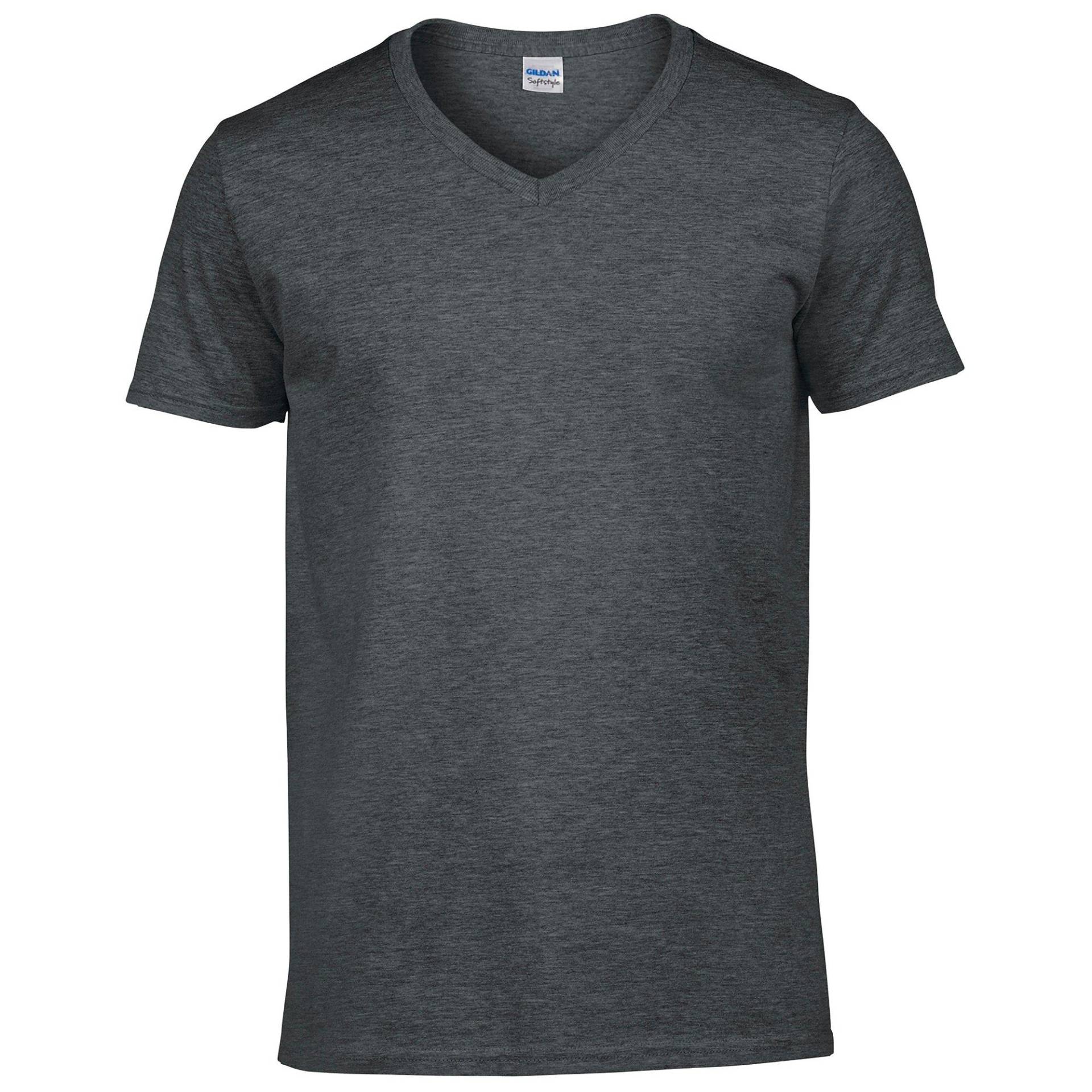 Soft Style Tshirt, Vausschnitt, Kurzarm Herren Taubengrau S von Gildan