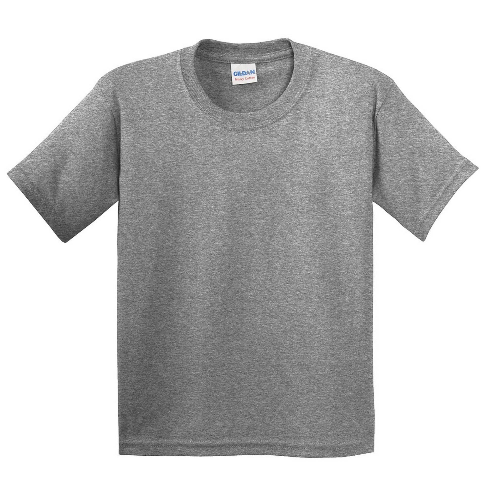 Tshirt Mit Rundhalsausschnitt, Kurzärmlig Jungen Taubengrau XL von Gildan