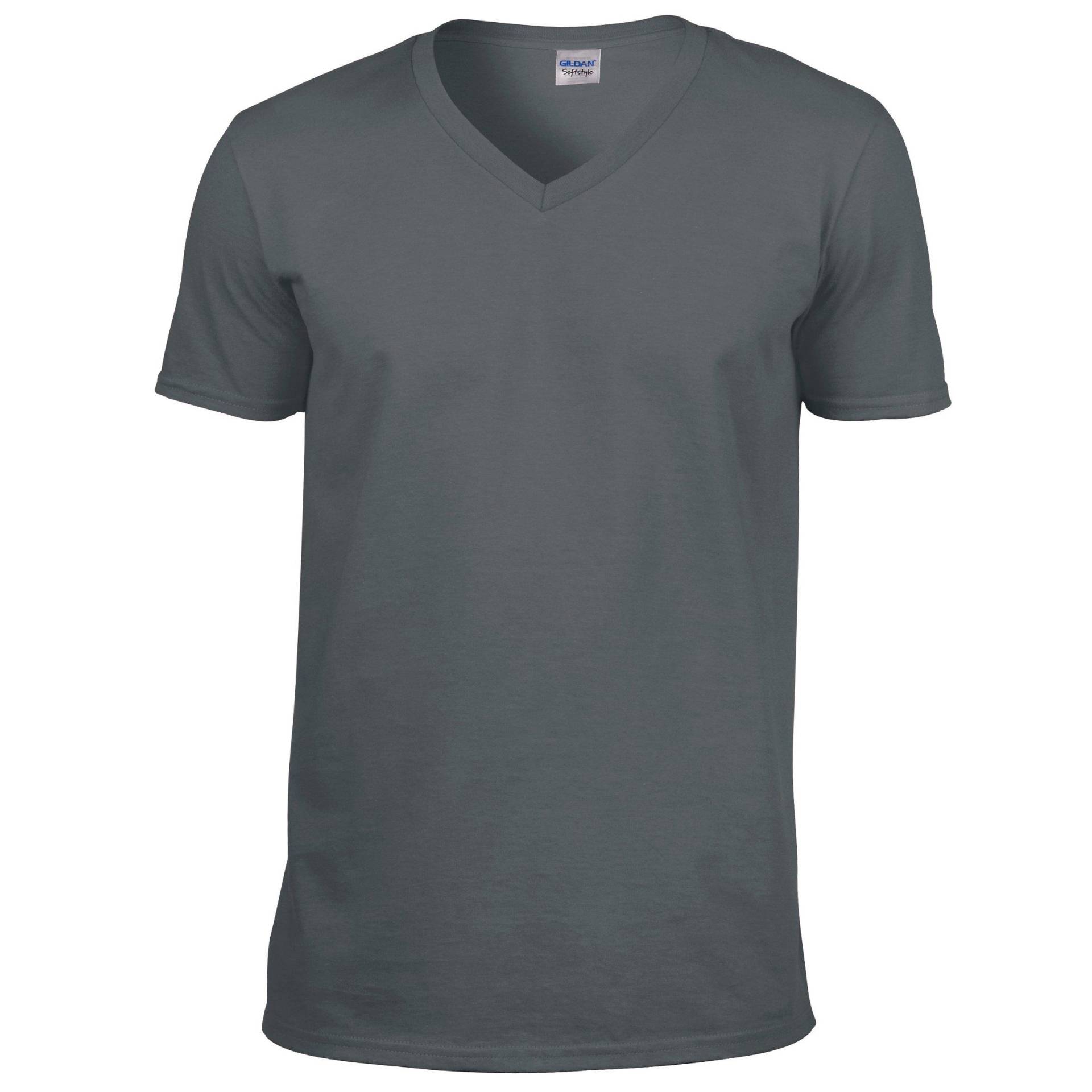 Soft Style Tshirt, Vausschnitt, Kurzarm Herren Charcoal Black XL von Gildan