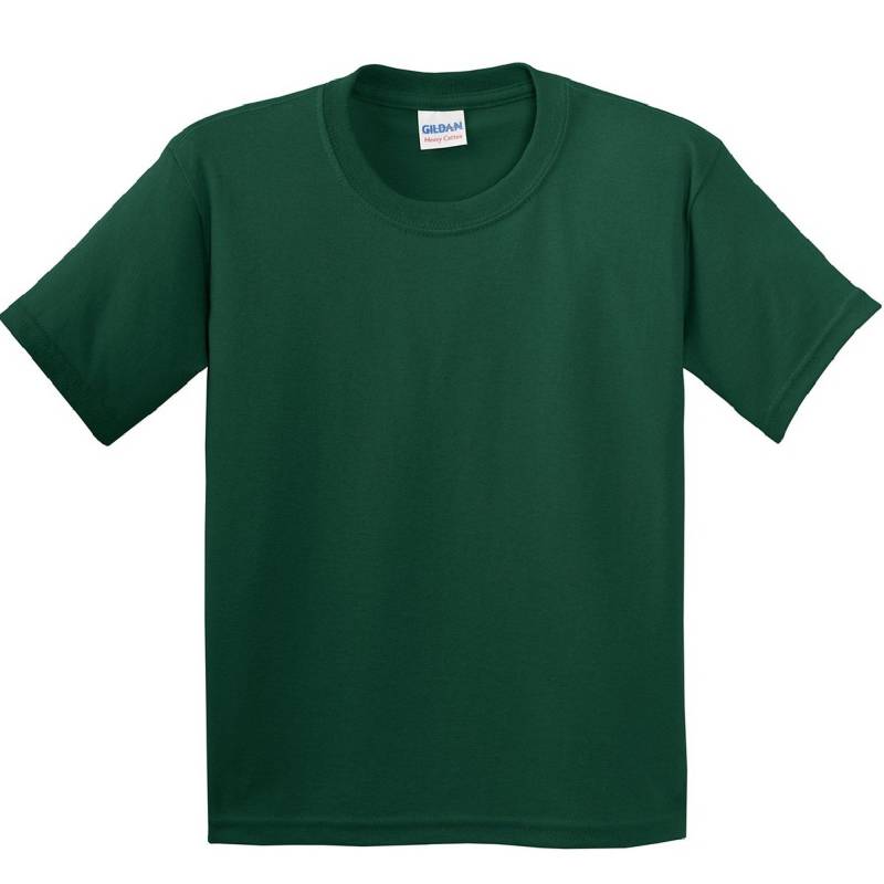 Tshirt Mit Rundhalsausschnitt, Kurzärmlig Jungen Waldgrün XS von Gildan