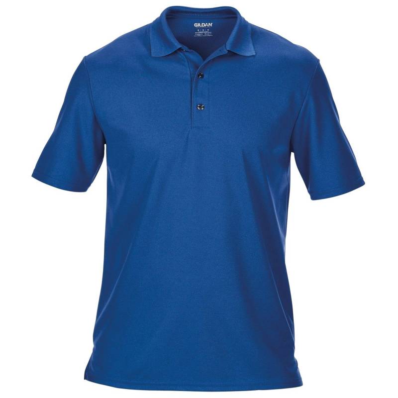 Performance Sport Double Pique Poloshirt Herren Königsblau S von Gildan